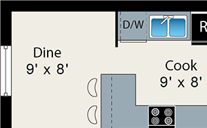Three Bedroom Floor Plan Three Bedroom Floor Plan at Reside on Barry